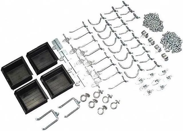 Main image of Durahook Pegboard Hook Assortment Kit Silver Zinc Plated Steel  Steel 76964