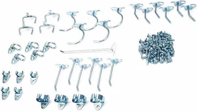 Main image of Durahook Pegboard Hook Assortment Kit Silver Zinc Plated Steel  Steel 76936