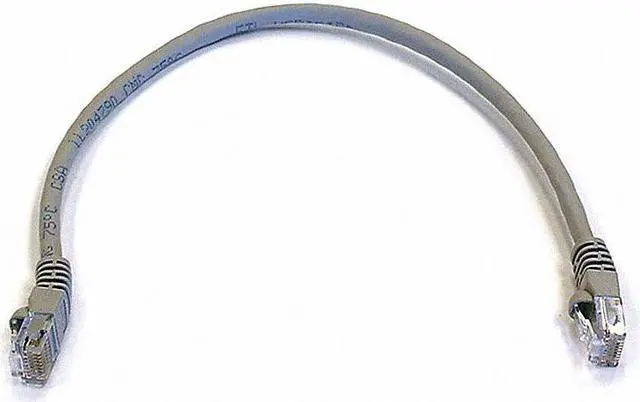 Alt view image 2 of 8 - Monoprice Cat6 Ethernet Patch Cable - Network Internet Cord - RJ45, Stranded, 550Mhz, UTP, Pure Bare Copper Wire, 24AWG, 1ft, Gray