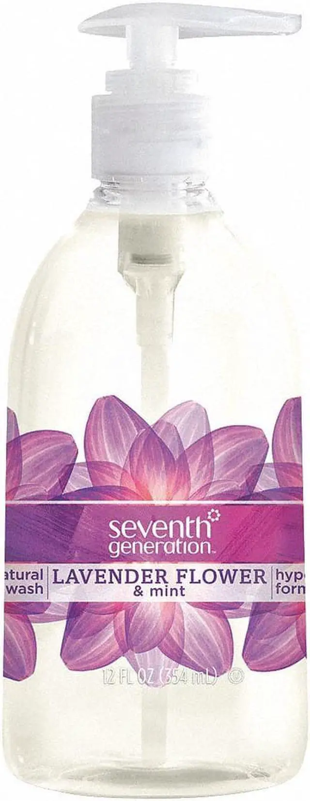 Alt view image 7 of 17 - Seventh Generation 22926 Natural Purifying Hand Wash, Lavender, 12oz Pump Bottle, 1 Each