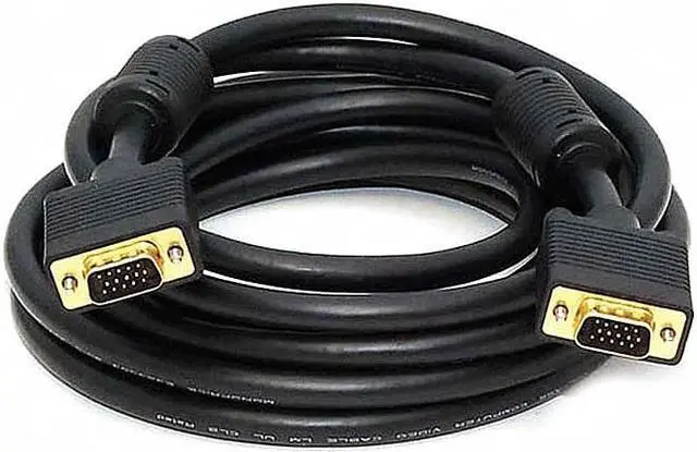 Alt view image 4 of 12 - Monoprice Super VGA Cable - 15 Feet - Male to Male With Ferrites For In-Wall Installation | Gold Plated, CL2 Rated