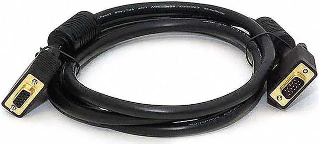 Alt view image 5 of 11 - Monoprice 6ft VGA/SVGA Male-Female Extension Cable w/ Ferrite Cores