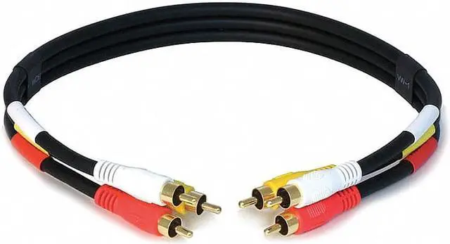 Alt view image 3 of 5 - Monoprice RCA Coaxial Composite Video and Stereo Audio Cable, 1.5ft