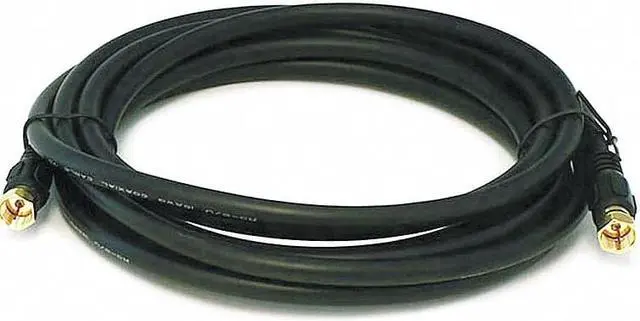 Alt view image 3 of 9 - Monoprice 12 ft. RG-6 Coaxial Cable, Black; For Use With Video Equipment 3032