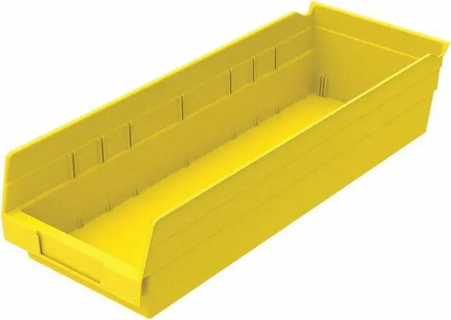 Alt view image 2 of 2 - AKRO-MILS 30138YELLO Shelf Storage Bin, 6-5/8 in W x 17-7/8 in L x 4 in H, 20
