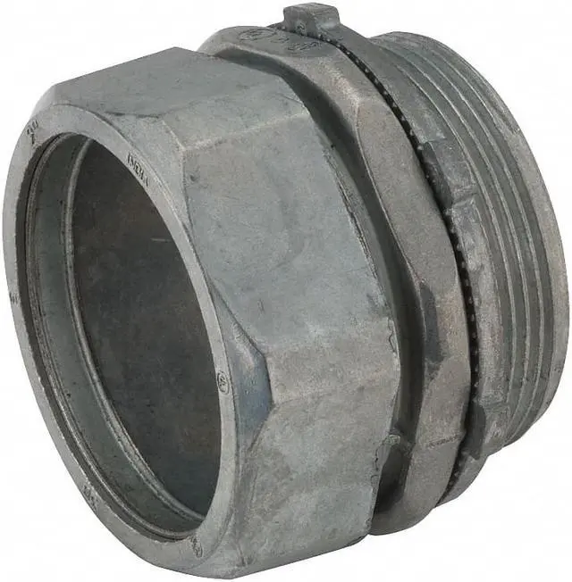 Alt view image 2 of 2 - RACO 2842 EMT Grounding Connector, 3 in, Compression, Zinc Alloy, Plain, Gray