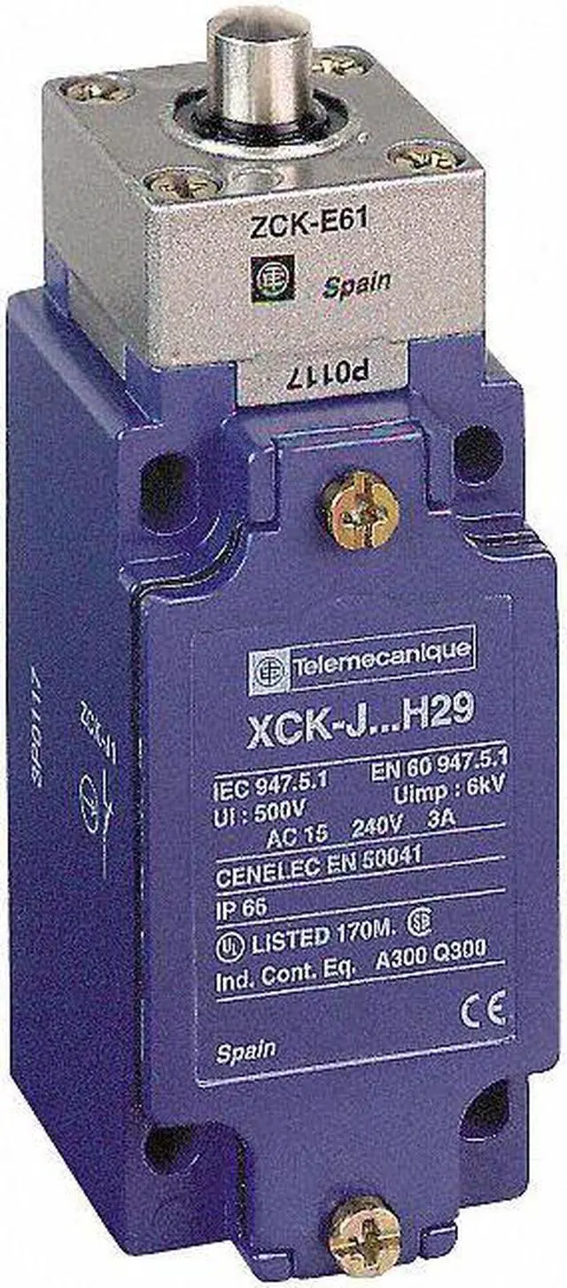 Alt view image 2 of 2 - TELEMECANIQUE SENSORS XCKJ161H7 Heavy Duty Limit Switch, Plunger, 1NC/1NO, 10A