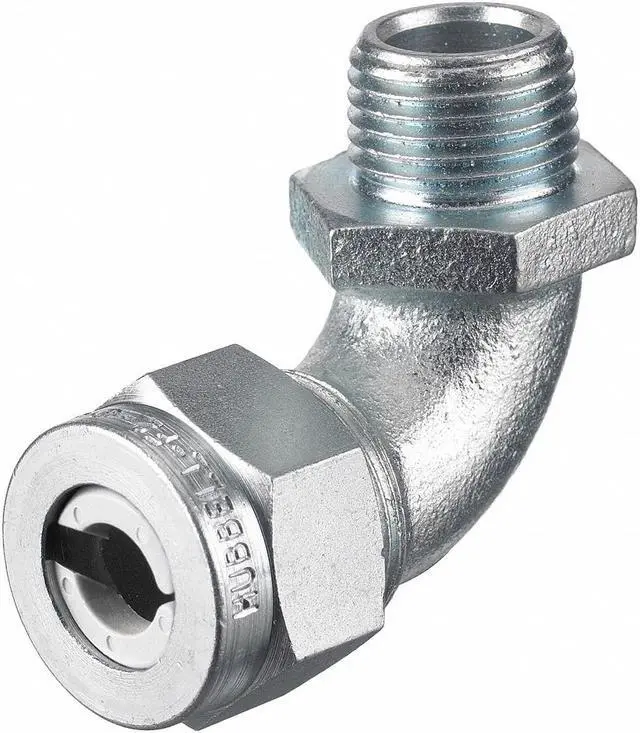 Alt view image 3 of 3 - HUBBELL WIRING DEVICE-KELLEMS NHC1022ZP Liquid Tight Connector,1/2in.,90 deg,Wht