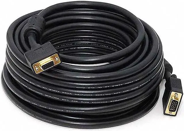 Alt view image 6 of 8 - Monoprice Super VGA M/F Cable - 50 Feet  With Ferrites For In-Wall Installation | Gold Plated, CL2 Rated