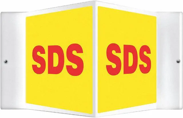 Alt view image 2 of 3 - ACCUFORM PSP768 SDS 3D Projection Sign, 8 in Height, 18 in Width, V-Shaped