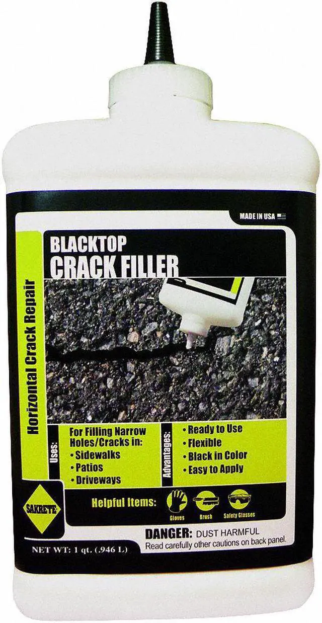 Main image of SAKRETE 120041 Crack Filler, Bottle, Black, Concrete Crack Filler