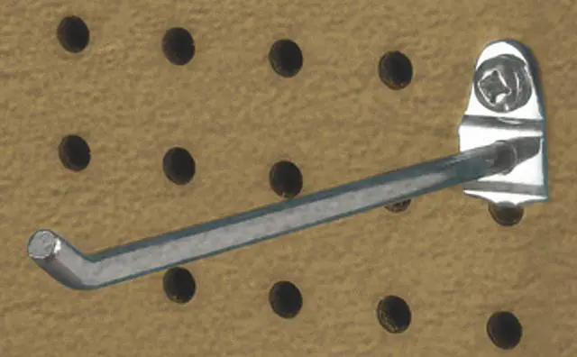 Alt view image 2 of 9 - Triton Steel Single Rod Pegboard Hook Bright Zinc  Steel  71613