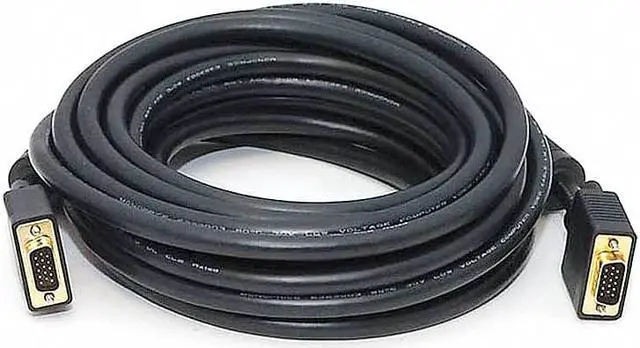 Alt view image 4 of 10 - Monoprice Super VGA M/M Cable - 25 Feet With Ferrites For In-Wall Installation | Gold Plated, CL2 Rated