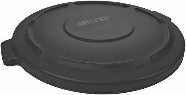 Alt view image 2 of 4 - RUBBERMAID 1867532 Brute Trash Can Top,Flat,Snap-On Closure,Black