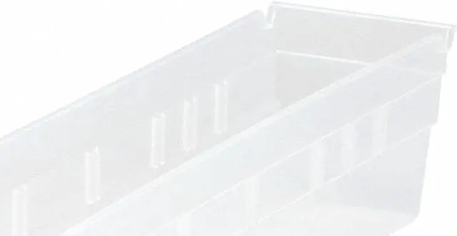 Alt view image 2 of 3 - QUANTUM STORAGE SYSTEMS QSB103CL Shelf Storage Bin, Polypropylene, Clear, 4 in