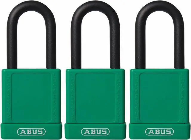 Main image of ABUS 74/40 KAX3 GREEN Lockout Padlock, KA, Green, 1-3/4"H, PK3