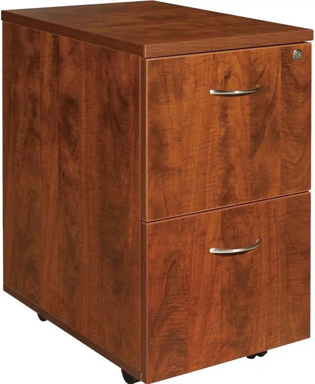 Alt view image 7 of 14 - Lorell Mobile Pedestal File/File 16"x22"x28-1/4" Cherry 69431