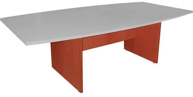 Alt view image 4 of 7 - Lorell Conference Table Base w/Modesty Panel 28"H Cherry 69121
