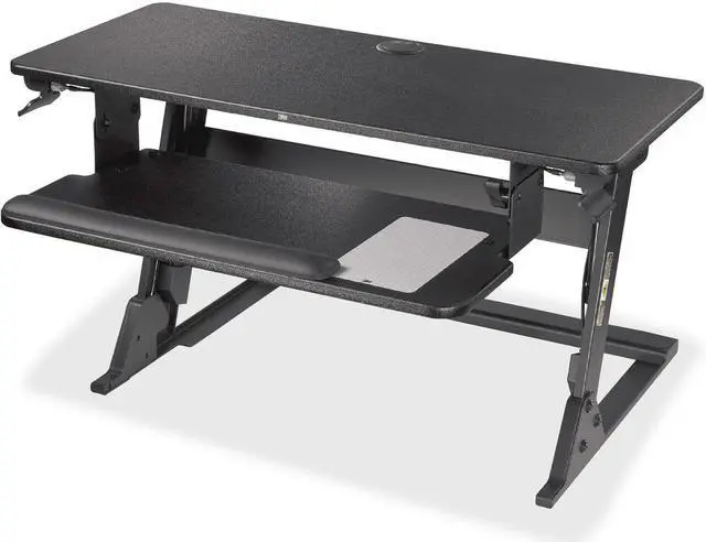 Alt view image 10 of 20 - 3M SD60B Standing Desk, Converts Desktop To Sit-Stand Workstation, 35.4" x 23.2" x 6.2"