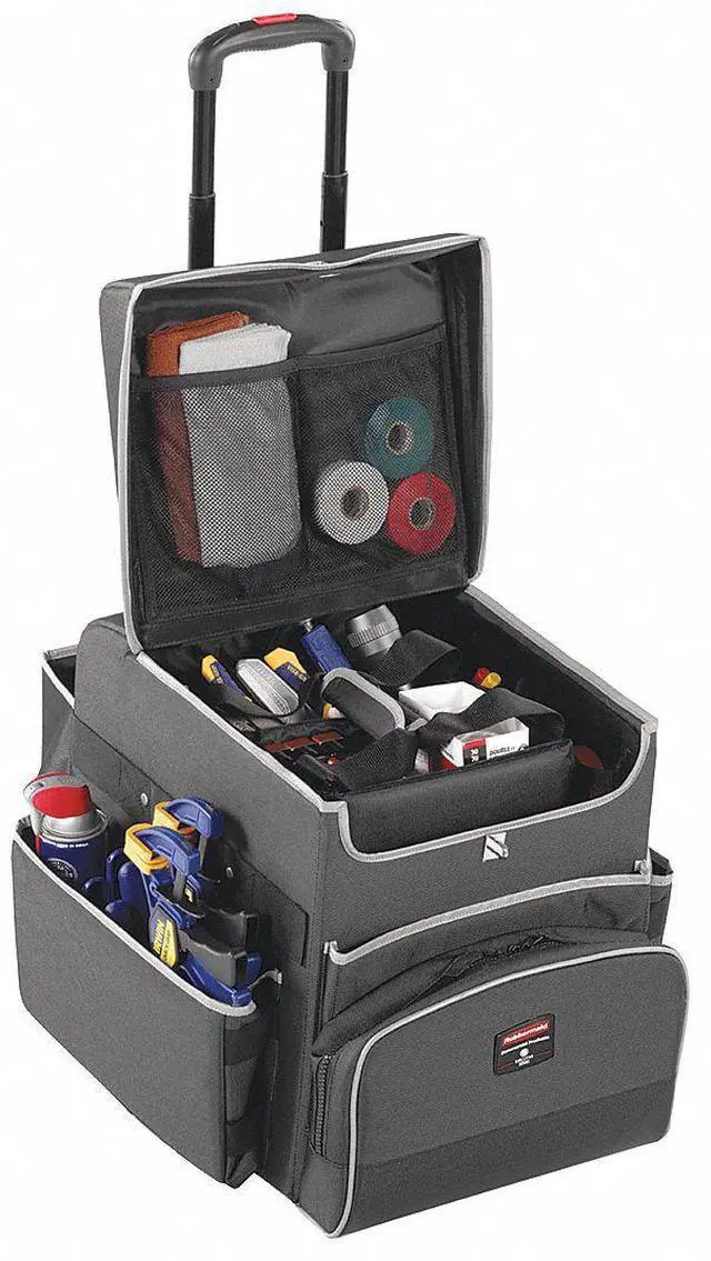 Alt view image 4 of 9 - Rubbermaid Commercial Executive Quick Cart Small 14 1/4 x 16 1/2 x 17 Dark Gray