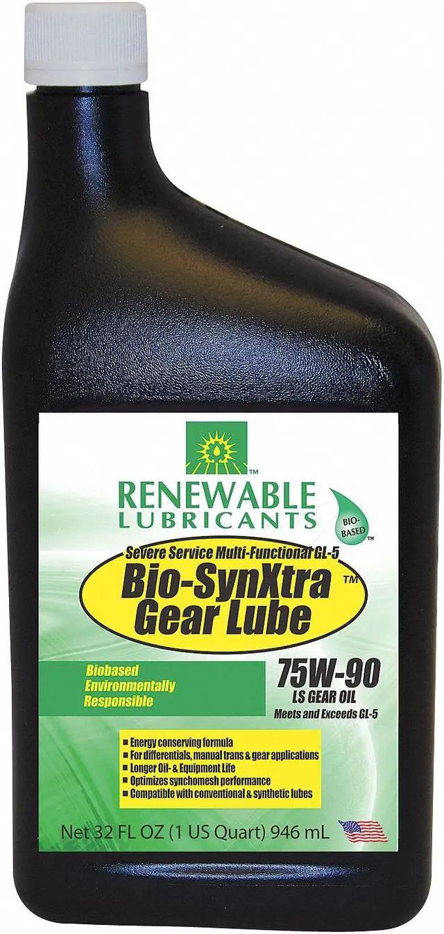 Alt view image 2 of 2 - Renewable Lubricants Semi-Synthetic, SAE Grade : 75W-90, 1 qt. Bottle 82121