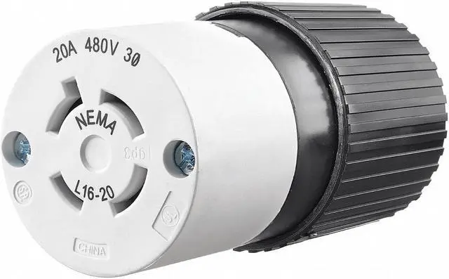 Main image of Bryant Locking Connector,Black/White,480VAC  71620NC