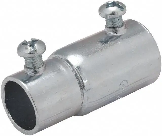 Main image of RACO 1432 EMT/IMC Coupling, 1/2 in, Set Screw, Steel, Zinc Plated, Gray