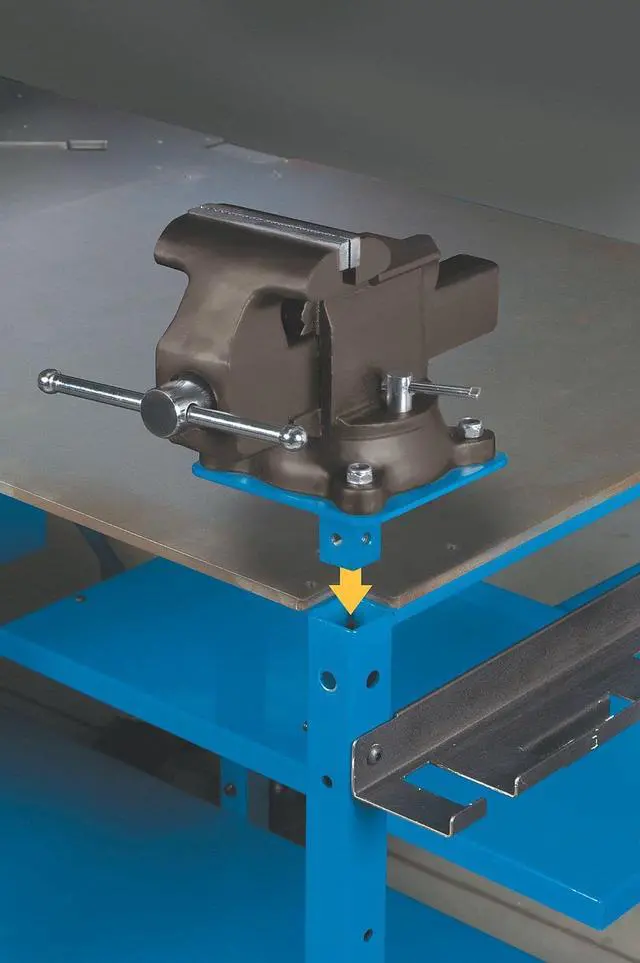 Alt view image 2 of 2 - MILLER ELECTRIC 300611 Vise and Vise Mount,7W x 14D x 12H,Gray