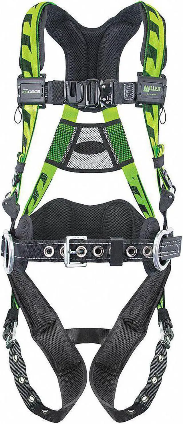Alt view image 2 of 2 - HONEYWELL MILLER ACA-TB-BDP2/3XLGN AirCore(TM) Full Body Harness, 2XL/3XL, 400