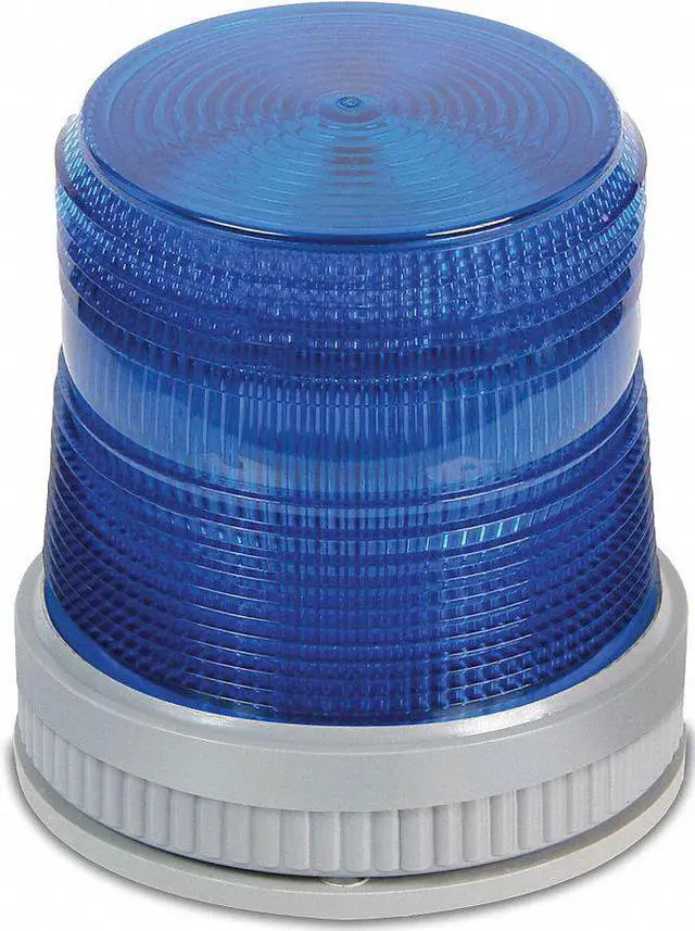 Main image of EDWARDS SIGNALING 105XBRMB120A Warning Light, Blue, LED, 120V AC, 65 FPM, 3 3/4