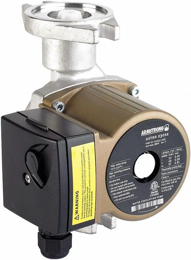 Main image of ARMSTRONG 110223-306 Hot Water Circulating Pump, 1/8 hp, 115V, 1 Phase, Flange