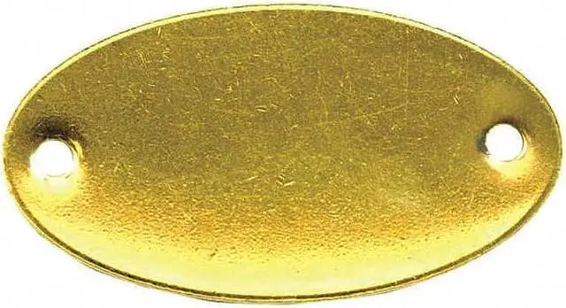 Main image of C.H. Hanson Blank Tag,2 - 1/16 in.W,Gold,Brass,PK100  41772