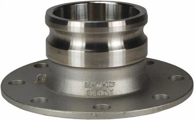 Alt view image 3 of 3 - DIXON 400-AL-SS 4" Male Adapter x 150 lb. Flange SS Flange Adapter