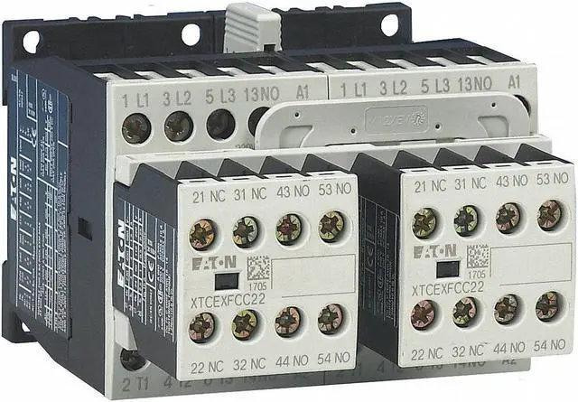 Alt view image 3 of 3 - EATON XTCR009B21A IEC Magnetic Contactor, 3 Poles, 120V AC, 9 A, Reversing: Yes
