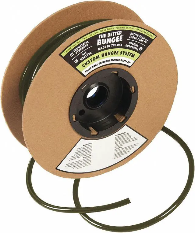 Main image of THE BETTER BUNGEE BBR5/16MG Bungee Rope,Military Green,5/16 in. D