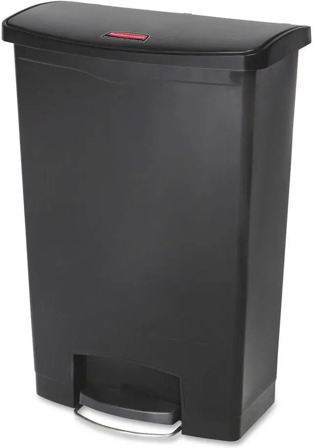 Alt view image 6 of 17 - Rubbermaid Commercial Slim Jim Resin Step-On Container Front Step Style 24 gal