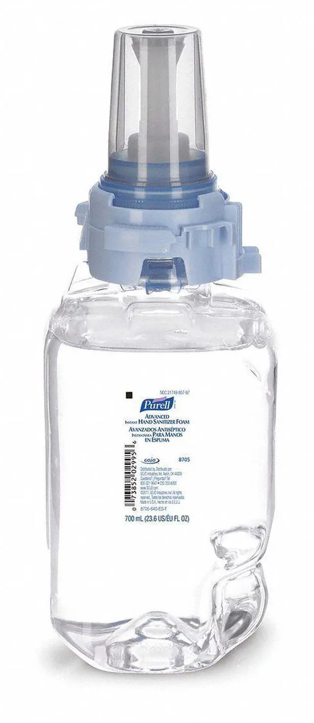 Alt view image 6 of 16 - Purell 870504CT Advanced Instant Hand Sanitizer Foam, ADX-7, 700 ml Refill, 4/Carton, 1 Carton