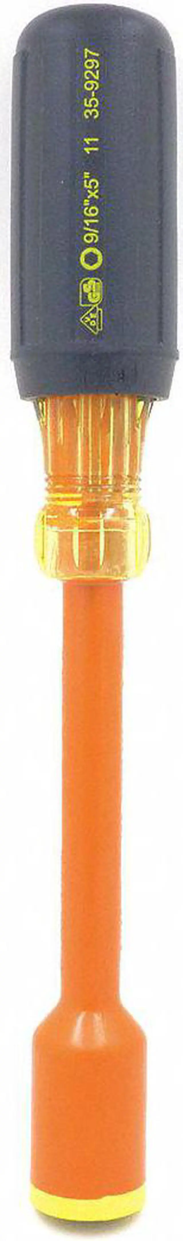 Alt view image 2 of 2 - IDEAL 35-9297 Nut Driver,9/16 in.,Solid,Ins,5 in.