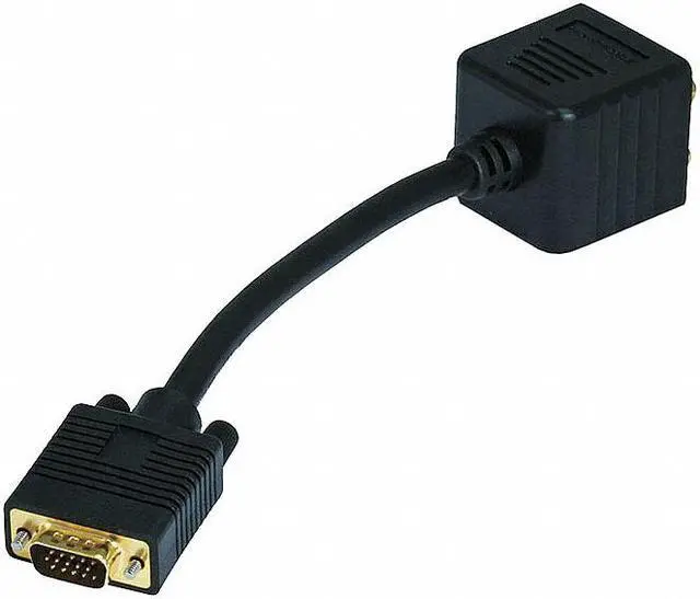 Main image of Monoprice Video Splitter - VGA(HD15) M to VGA(HD15) F X 2 (1 PC to 2 Monitors) for High Resolution