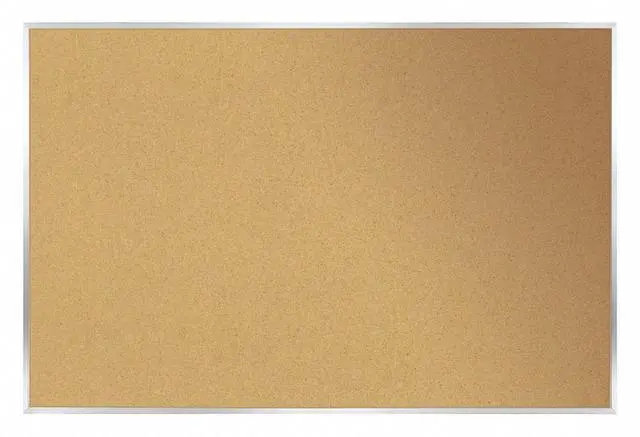 Alt view image 6 of 18 - Ghent AK45 Aluminum-Frame Natural Corkboard - 60.5" x 48.5" - Tan Surface, Satin Aluminum Frame