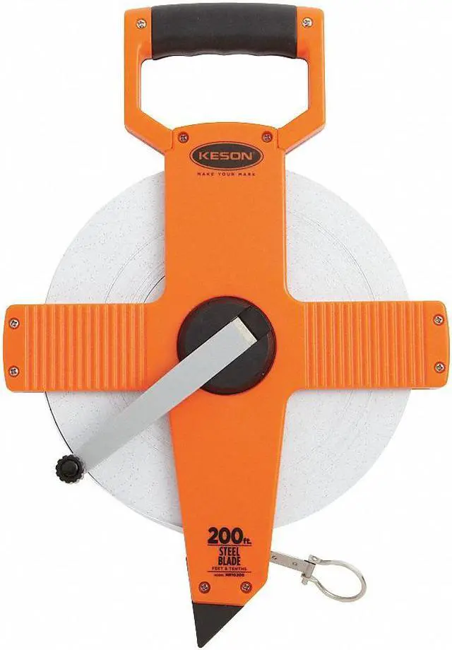 Alt view image 2 of 11 - Keson Long Tape Measure,3/8 In x 200 ft,Gray  NR10-200