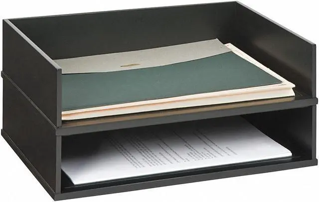 Alt view image 5 of 8 - Victor Stacking Letter Tray,Black  1154-5