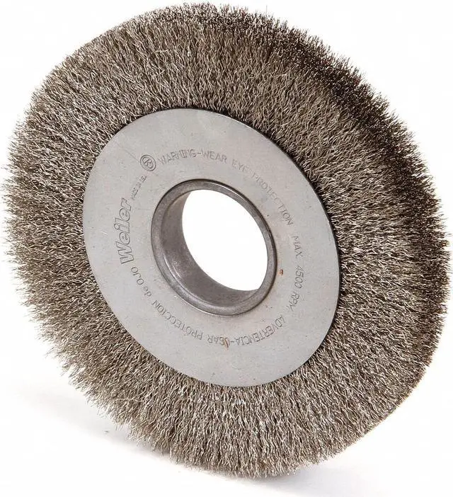 Alt view image 6 of 7 - WEILER 97428 Wire Wheel Wire Brush, Arbor, 8", 1" W