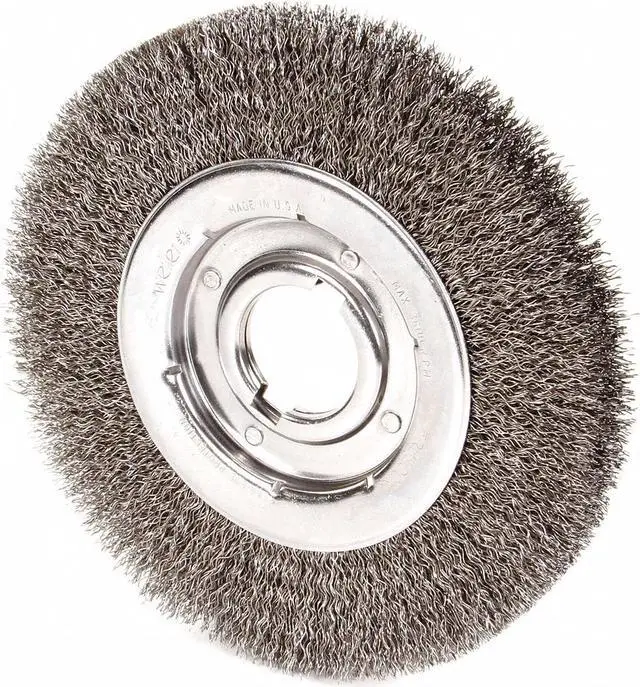 Alt view image 6 of 8 - WEILER 96030 Wire Wheel Wire Brush, Arbor, 10", 0.020 "