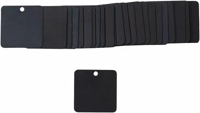 Main image of BRADY 87619 Blk Tag,1-1/2 x 1-1/2 In,Bk,Al,Sq,PK25