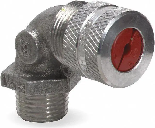 Alt view image 2 of 4 - HUBBELL WIRING DEVICE-KELLEMS NHC1020 Liquid Tight Connector,1/2in.,90 deg,Org