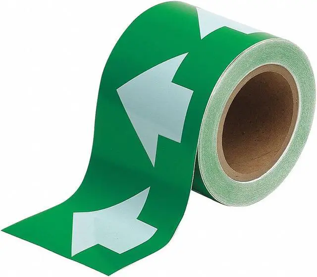 Alt view image 2 of 4 - BRADY 91290 Arrow Tape,White/Green,4 In. W
