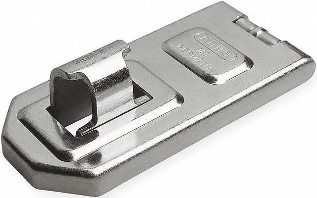 Main image of Conventional Fixed Staple Hasp, 4-3/4"H x 2-3/16"W x 4-3/4"L, Natural Finish