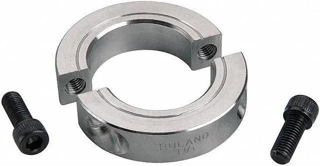 Main image of RULAND MANUFACTURING SP-14-A Shaft Collar,Clamp,2Pc,7/8 In,Alum