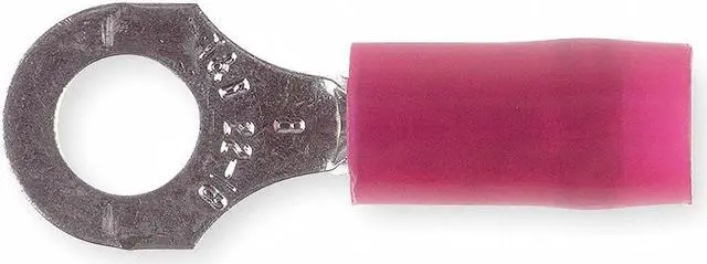 Alt view image 2 of 2 - STA-KON RA18-8 Ring Terminal, #8 Stud Size, 16 AWG, 600 V, Nylon Insulated,